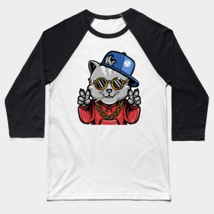 Gangsta Cat - Catsondrugs.com - catlover cats catsofinstagram catstagram catlife instagram instacat catoftheday catlovers meow kitten kitty kittens pet pets cute love catlove catloversclub Baseball T-Shirt